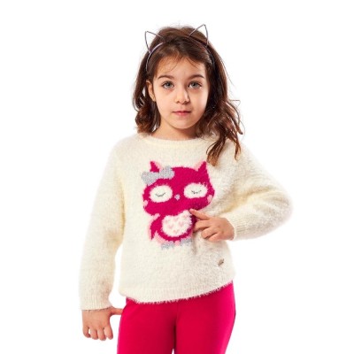 Μπλούζα Πλεκτή Κουκουβάγια Εκρού