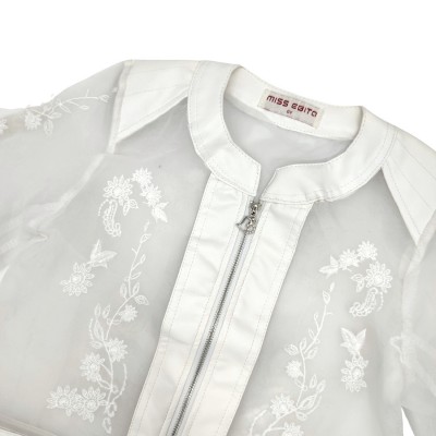 Τζάκετ Διάφανο-Δερματίνη Λευκό