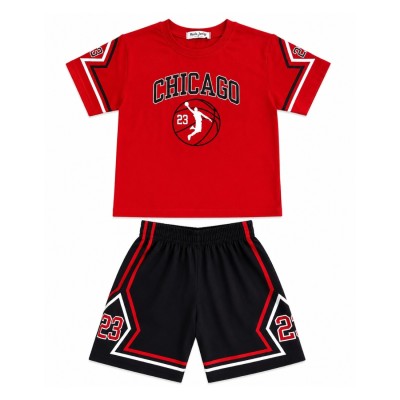 Σετ Μπλούζα & Βερμούδα/Chicago Κόκκινο