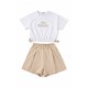 Σετ Μπλούζα & Σορτς με στρας / You Forever Λευκό