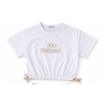 Σετ Μπλούζα & Σορτς με στρας / You Forever Λευκό