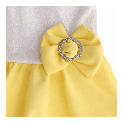 Φόρεμα με δαντέλα &Φιόγκο με Στρας & Αξεσουάρ Τσάντα 