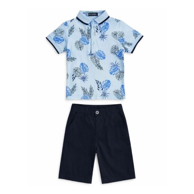 Σετ Polo μπλούζα & σταθερή βερμούδα Μπλε