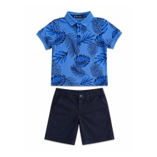 Σετ Polo μπλούζα & σταθερή βερμούδα Μπλε