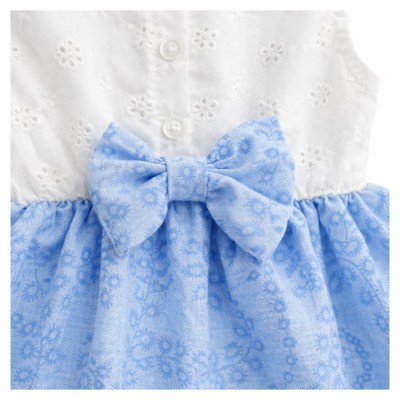 Φόρεμα με Φιόγκο Κυπούρ /Λευκό