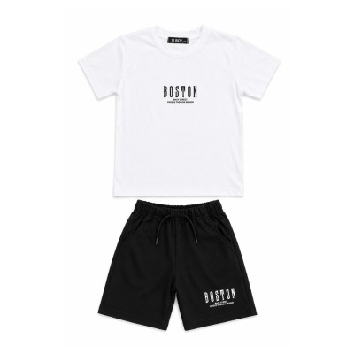 Σετ Μπλούζα & Βερμούδα/BOSTON Λευκό
