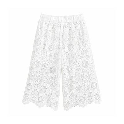 Σετ Crop Top & Παντελόνα Δαντέλα/Λευκό