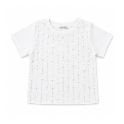 Σετ Μπλούζα Με Διαφάνεια Με Πουλιες & Σορτς Τζιν /Λευκό