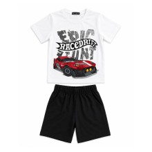 Σετ Μπλούζα & Βερμούδα/Racedrift Car Λευκό