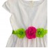 Φόρεμα με Ανάγλυφα σχέδια/Εκρού & Λουλούδια