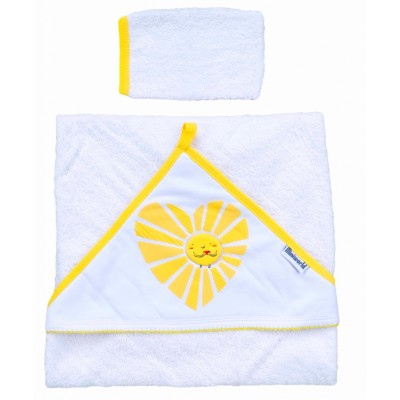 Μπουρνούζι κάπα με γάντι μπάνιου/Ήλιος Κίτρινο