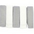 Πανάκια - Λαβέτες Φροτέ 5τμχ. Λευκό-Γκρι - 28x28 cm