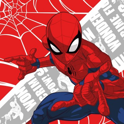 Μαγική Λαβέτα Spiderman - 30x30 cm Κόκκινο