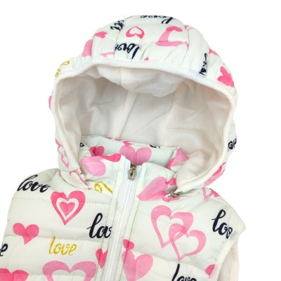 Αμάνικο Μπουφάν/Love Λευκό