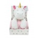 Σετ Δώρου 2τεμ. Λούτρινο Ζωάκι Unicorn & Κουβέρτα Fleece Ροζ