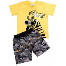 Σετ μπλούζα & βερμούδα/Zebra Κίτρινο