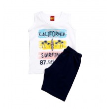 Σετ μπλούζα & βερμούδα/California Λευκό