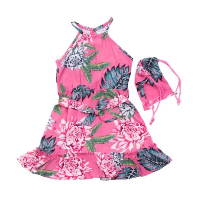 Φόρεμα & Πουγκί/Floral Ροζ
