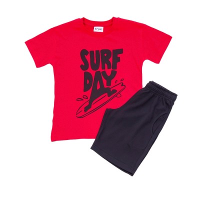 Σετ Μπλούζα & Βερμούδα/Surf Day Κόκκινο
