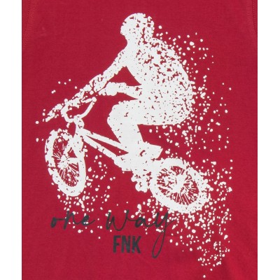 Σετ Αμάνικο & Βερμούδα/Bike Κόκκινο