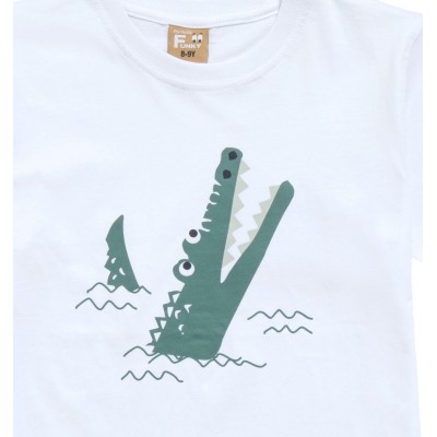 Μπλούζα/Κροκόδειλος Λευκό