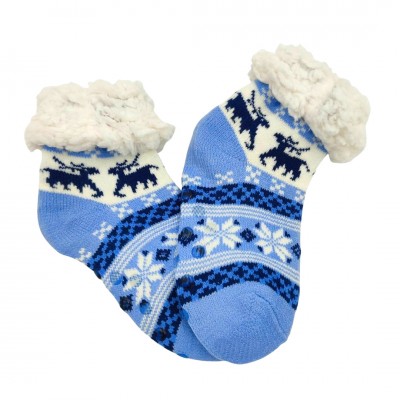 Κάλτσες με γούνα & Πατουσάκια Γαλάζιο
