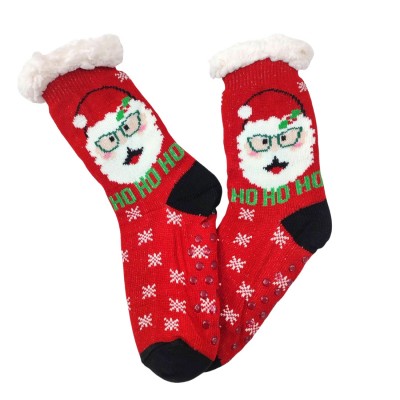 Χριστουγεννιάτικες Κάλτσες με γούνα & πατουσάκια/Santa Κόκκινο