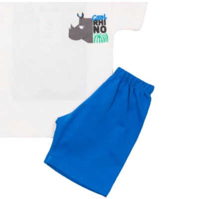 Σετ Μπλούζα & Βερμούδα/Ρινόκερος Εκρού