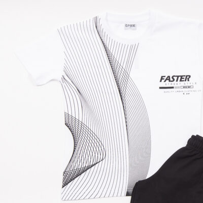 Σετ Μπλούζα & Βερμούδα/Faster Λευκό