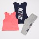 Σετ 3τμχ. Crop Top, Μπλούζα & Κολάν/ACTIVE Μπλε
