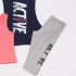 Σετ 3τμχ. Crop Top, Μπλούζα & Κολάν/ACTIVE Μπλε