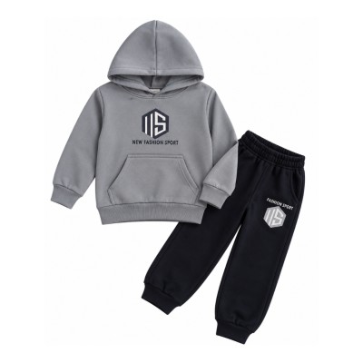 Σετ Φόρμα με Κουκούλα/New Fashion Sport Γκρι