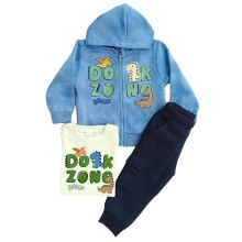 Σετ 3τεμ Φόρμα με Ζακέτα/Δεινοσαυράκια Ραφ