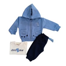 Σετ 3τεμ. Φόρμα/Dinosaur Ιντιγκο