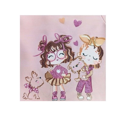 Σετ Μπλουζοφόρεμα & Κολάν/Κοπέλες Ροζ