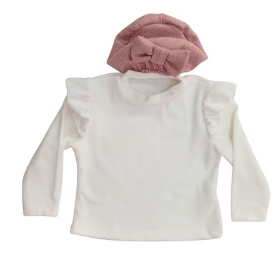 Σετ 3τεμ.Μπλούζα,Σορτσς & Μπερές/Ροζ