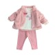 Σετ 3τεμ.Γουνάκι,Μπλούζα & Κολάν/Lovely Ροζ
