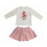 Σετ 3τεμ Γιλέκο & Φούστα/Κοπέλα Ροζ