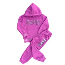 Σετ Φόρμα με Κουκούλα/Paris Λιλά