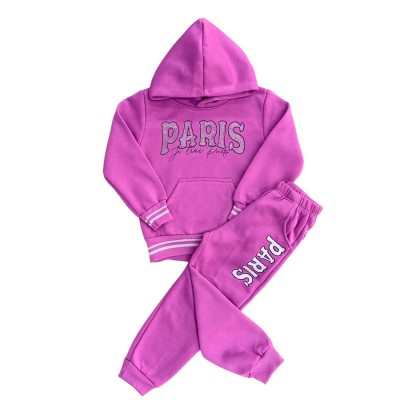 Σετ Φόρμα με Κουκούλα/Paris Λιλά