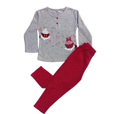 Πυτζάμα Caps Cakes Κόκκινη
