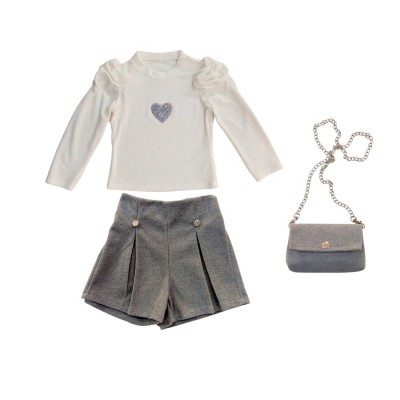 Σετ 3τεμ. με Σορτσς & Τσαντάκι Εκρού