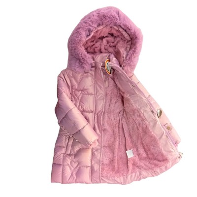 Μπουφάν Μακρύ Ροζ