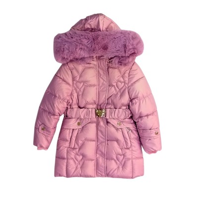 Μπουφάν Μακρύ Ροζ