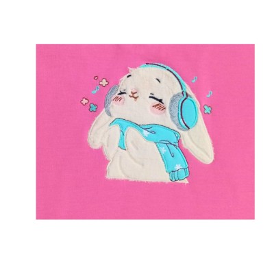 Πυτζάμα με κουμπακια/ Λαγουδίνα Ροζ