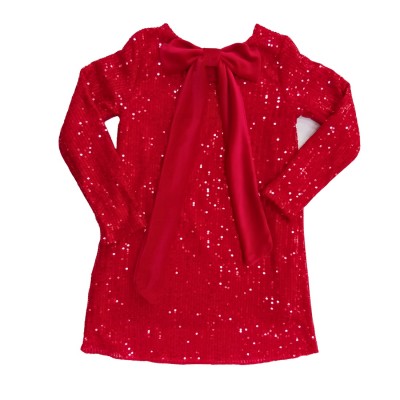 Φόρεμα με Πο΄ύλιες & Φιόγκο Κόκκινο