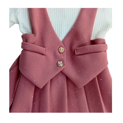 Σετ Φόρεμα & Τσαντάκι/Στρας Ροζ