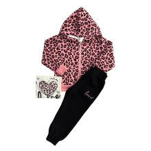 Σετ Φόρμας 3τεμ με Ζακ΄ετα/Love Ροζ Σετ Φόρμας 3τεμ με Ζακ΄ετα/Love Ροζ