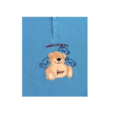 Πυτζάμα με Κουμπάκια Bears Σιέλ