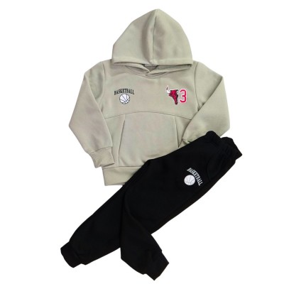 Σετ Φόρμα με Κουκούλα/Basketball Γκρι